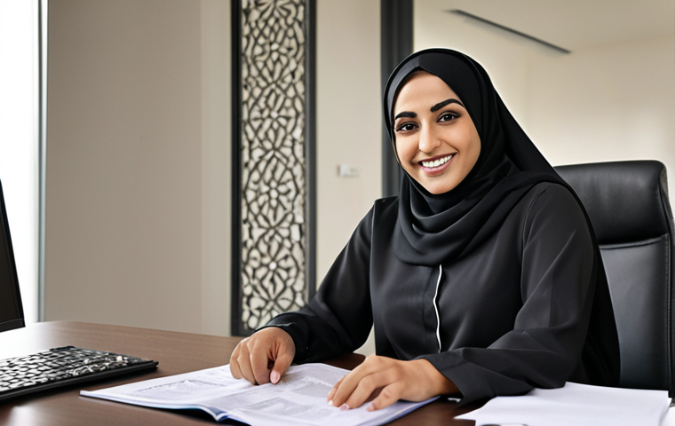 **

A confident Arab professional in a modern office setting, smiling while reviewing a report. The scene emphasizes success and career advancement, with subtle Arabic design elements in the background. Focus on conveying a sense of empowerment through literacy.

**