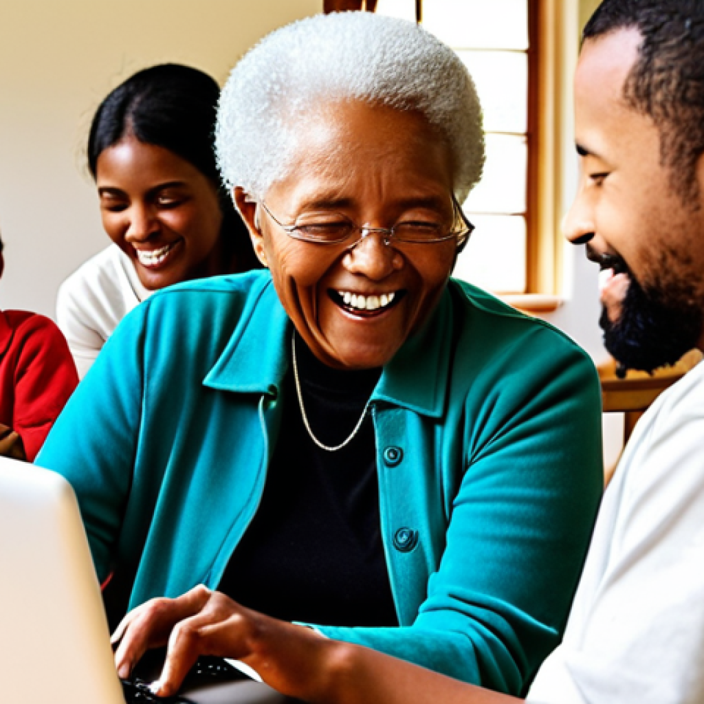 Breaking Digital Barriers in Community**
    "A heartwarming scene inside a vibrant community learning center. Diverse individuals, including an elderly woman with a joyous expression, are actively engaging with modern digital devices like smartphones and tablets. A patient, encouraging mentor is gently guiding her, symbolizing intergenerational learning and empowerment. Other community members of various ages are collaborating and sharing knowledge on laptops, surrounded by an atmosphere of trust, mutual support, and shared growth. The setting combines traditional architectural elements with a bright, welcoming ambiance, emphasizing human connection and bridging the digital divide. Realistic, emotionally resonant, and brightly lit."

2.  **Prompt for