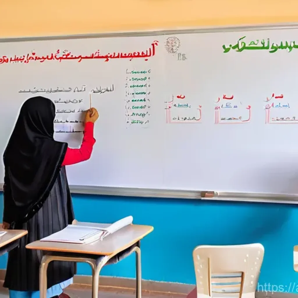 문해교육사로서의 리더십 발휘법 - **Prompt:** A vibrant and inviting adult literacy classroom in an Arab setting. The room is filled w...