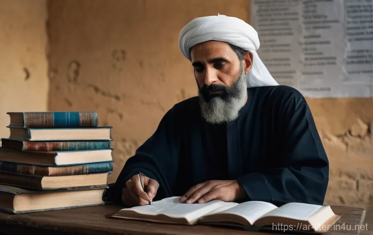 문해교육사와 직업 만족도 연구 연구 - **Prompt:** A dedicated female literacy teacher, dressed in a modest, traditional abaya and headscar...